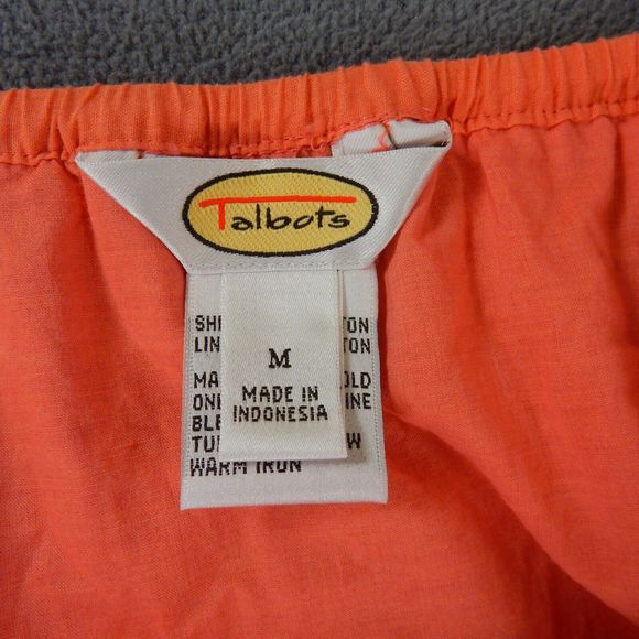 Talbots Skirt Medium W32 Pink Cotton Full Lined Maxi Spring Easter Career Office - Picture 6 of 8